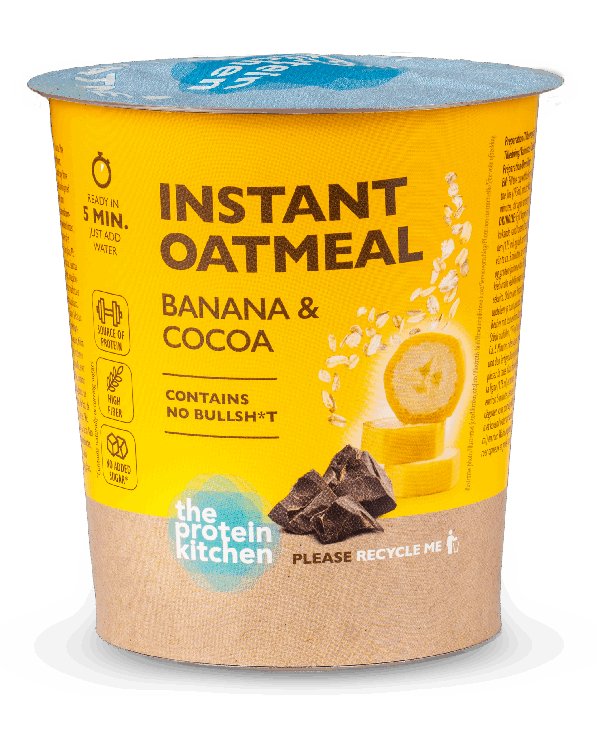 NYHED - Instant Oatmeal - Banana & Cocoa - 8 stk.